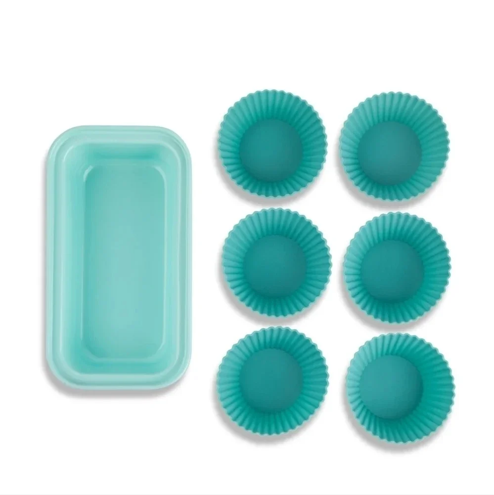 Thyme & Table 11 pc Mini Baking Set Dishwasher Safe Silicone Cupcake Liners NWT